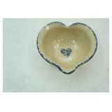 Vintage Marshall Pottery Heart-Shaped Spongeware Bowl