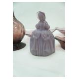 Amethyst Glassware Pieces, Boyd Art Glass Marguerite Doll in the color "Grape Parfait"