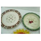 Vintage Ceramic, Crystal & Stoneware Pie Plates and Serving Trays