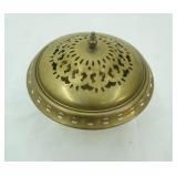 Vintage Art Decor Joseph Friedman silver co. Bronze flower frog centerpiece 10.5" x8" x7.