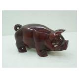 Vintage wooden Pig , 11" long