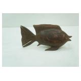 Hand Carved wooden angel fish, 11" long