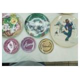 Vintage Collectors Plates: Norman Rockwell and Other Art Plates, some are Hand-Painted, Gold Rimmed