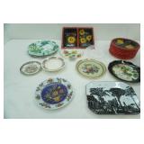 Tommy Bahama Melamine Plates, Vintage China, Vintage Ceramic Sunflower Plates and Serving Dish