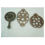 Cast Iron Trivets (3ct)