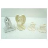 Ceramic Praying Hands Statue, Angel Candle Holders, Ceramic Cherub Candle Holders