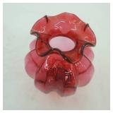 Vintage Fenton Cranberry Vase 6" tall