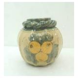 Hand-Painted Mexican Pottery Decorative Vase or Jar. Sarreid Melon Shaped Artichoke Vase Vessel? Majolica