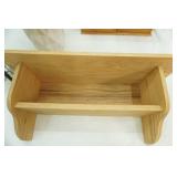 Antique Doll Buggy, Table Lamp, Wooden Shelf, Wooden Display Cabinet