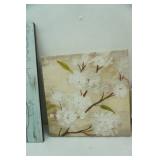 Art Collection. 2 Canvas, 1 Cast Iron Cross and Key Mixed Media, 1 Speak Kindly Wooden Wall Decor