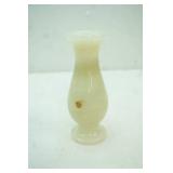 Onyx Bud Vase.6.5"tall White and Light Green