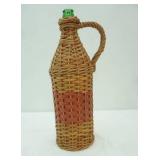 Vintage Wicker-Wrapped Glass Bottle (demijohn)