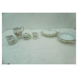 Vintage/Antique China Casseroles, creamer and sugars, pitcher