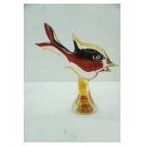 Murano Art Glass Fish Figurine. Hand-Blown Art Glass. 9.5"x9.5"