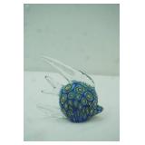 Millefiori Art Glass Tropical Fish Sculpture. 5"x5"