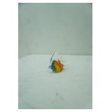 Murano-Style Hand-Blown Art Glass Angel Fish Figurine. 5.5" tall by 4.5"long