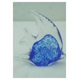 Hand-Blown Art Glass Angel Fish Figurine. 5"x4.5"