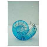 Hand-Blown Art Glass Snail Figurine 5"x5.5"