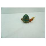 Hand-Blown Art Glass Snail Figurine 5.5"x4"