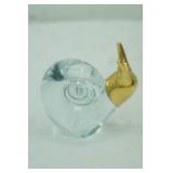 Hand-Blown Art Glass Snail Figurine 3"x3.25"