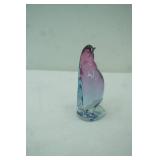 Vintage Art Glass Penguin Figurine. 5.25" tall