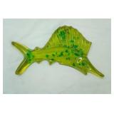 Vintage Acrylic and Glitter Figural Sailfish Wall Hanging