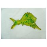 Vintage Acrylic and Glitter Figural Sailfish Wall Hanging
