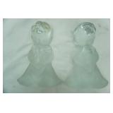 Vintage Viking Art Glass Praying Children Bookends.