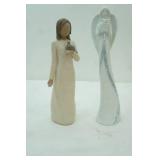 Willow Tree "Peace" Angel Figurine; Avon China Angel Figurine