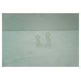 Vintage Fenton Satin Glass Figurines. Kissing & Praying