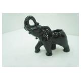 Black Ceramic Elephant Planter 8" long by 8"tall