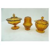 Vintage Amber Gold Glass Pieces. Fenton and More