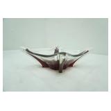 Vintage MCM Murano-Style Art Glass Sommerso Bowl