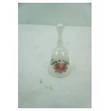 Vintage Fenton Hand-Painted Satin or Opaline Glass Bell