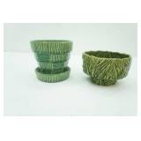 Vintage McCoy Planter, Vintage Green Ceramic Planter from the "Sequoia" line by E.O. Brody