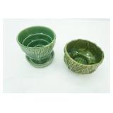 Vintage McCoy Planter, Vintage Green Ceramic Planter from the "Sequoia" line by E.O. Brody