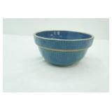 Blue Stoneware Mixing Bowl 8" diameter by 4" tall