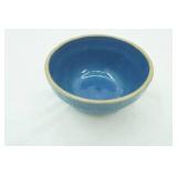 Blue Stoneware Mixing Bowl 8" diameter by 4" tall