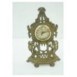 Vintage Italian Buvoli Brass Mantle Clock w/Cherub Figures