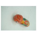 Hand-Painted Mexican Talavera Ceramic Bookworm/Caterpillar Figurine