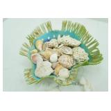 Ceramic Shell Basket and Shells