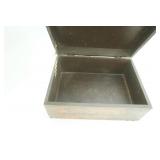 Old World Desktop Cigar Humidor w/antique Map Veneer. 11"x8"x5"