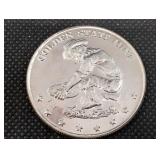 Golden State Mint Prospector 1 oz .999 Fine Silver Round - Wagon Train Design