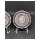 Silver Round 1 oz - .999 Fine Silver - Native Head Obverse, Aztec Calendar Reverse (Lot of 2)