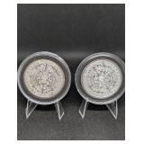 Silver Round 1 oz - .999 Fine Silver - Native Head Obverse, Aztec Calendar Reverse (Lot of 2)