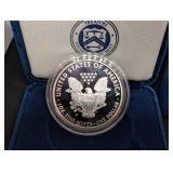 United States Mint American Eagle Silver Proof Coin 2012 - 1 oz in Blue Presentation Box