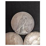 Peace Dollar 1922-1924 (Lot of 3)