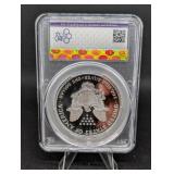 U.S. Mint American Silver Eagle 2004-W 1 oz .999 Fine Silver CAC PR69DCAM Purple Toning