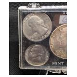US Mint Set 1965 Kennedy Half Dollar & Lincoln Cent, Nickel, Dime, Quarter