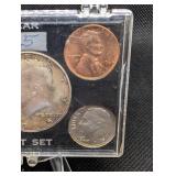 US Mint Set 1965 Kennedy Half Dollar & Lincoln Cent, Nickel, Dime, Quarter